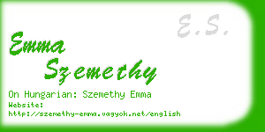 emma szemethy business card